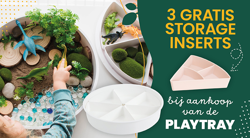 PlayTRAY actie 3 GRATIS STORAGE INSERTS