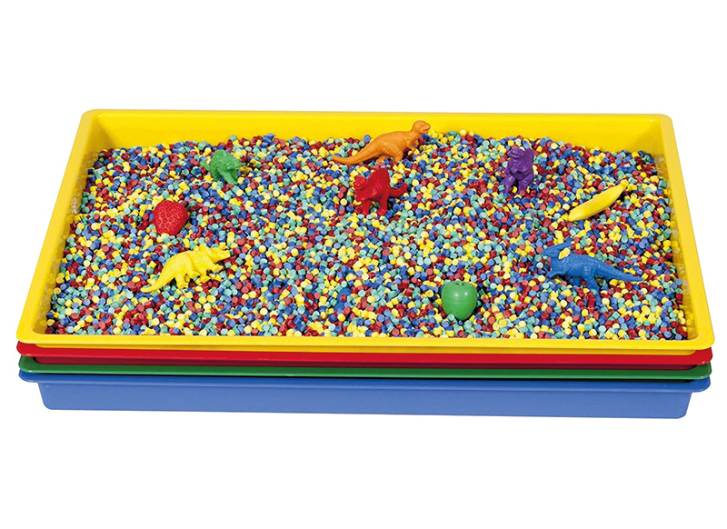 Verfschaal - 40 x 30 x 3 cm - plastic - set van 4 assorti