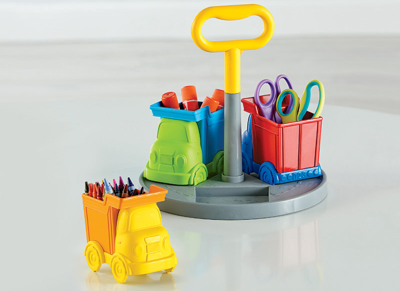 Opbergpotjes - Learning Resources Create-a-Space Kiddy Centre Trucks! - trucks - set van 5 assorti