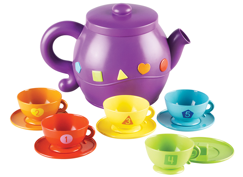 Kleur en vorm - Learning Resources Serving Shapes Tea Set - theeset - per spel