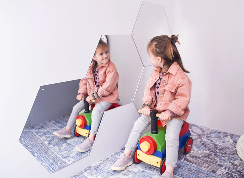 Spiegel - veiligheidsspiegel - Arte Viva Child Safe Mirror - 57,5 x 50 cm - hexagon - per stuk