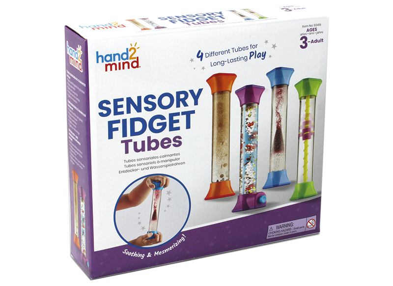 Fidget - hand2mind Sensory Fidget Tubes - sensorische tubes - set van 4 assorti