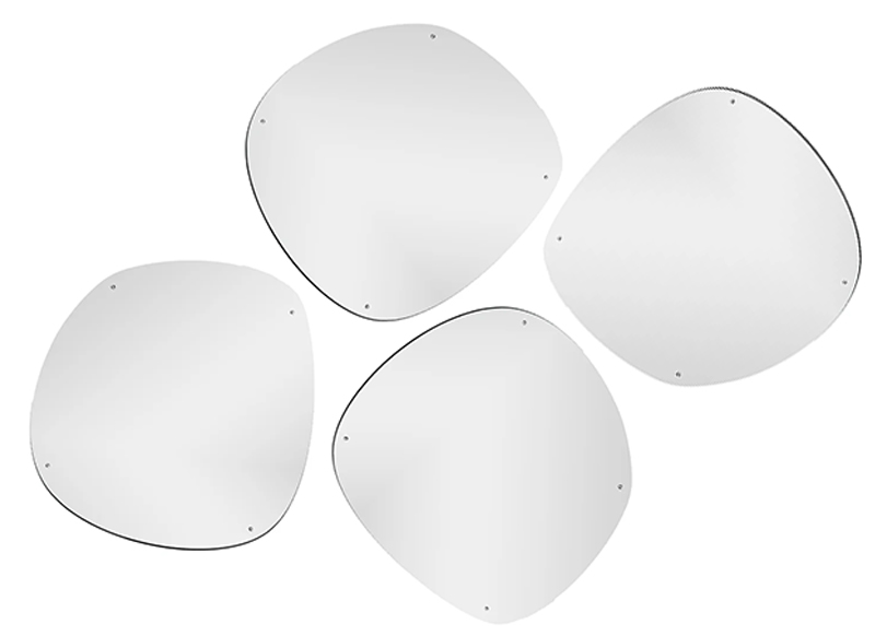 Spiegel - veiligheidsspiegel - Arte Viva Child Safe Mirror - 53 x 50 cm - assymetrische cirkel - per stuk
