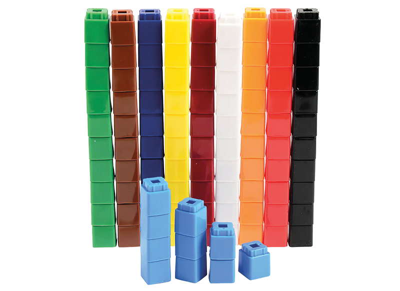 Rekenblokjes - rekenen - Unifix - set van 100 assorti