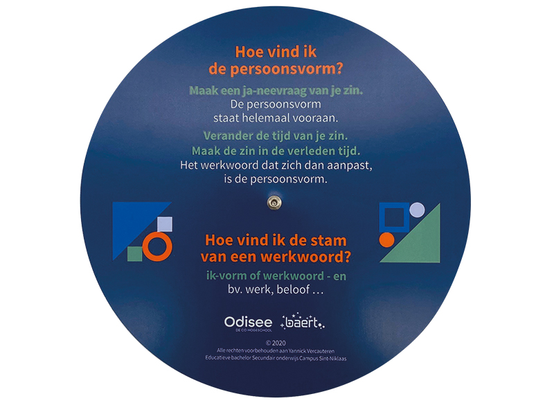 Taal - werkwoordenwiel - d/t fouten - per stuk