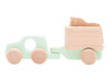 Eerste speelgoed - hout - auto met trailer en paard - per set