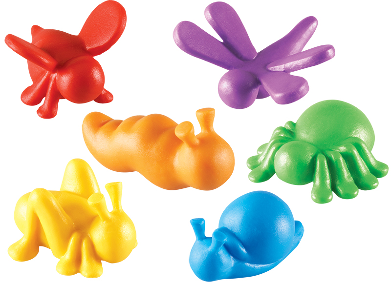 Sorteren - Learning Resources In The Garden / Under The Sea Ocean Critter Counters - plastic - zeedieren - tuindieren - set van 72 assorti