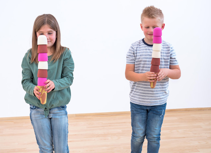 Spel - balanceerspel - balanceren - ijsjes - set van 14 assorti