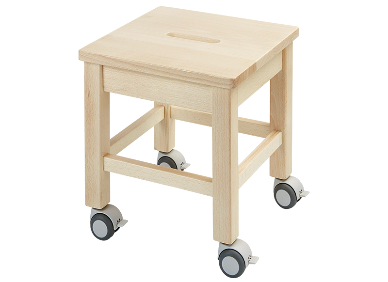 Kruk - met wielen - met handgrip - klasorganisatie - hout - per stuk