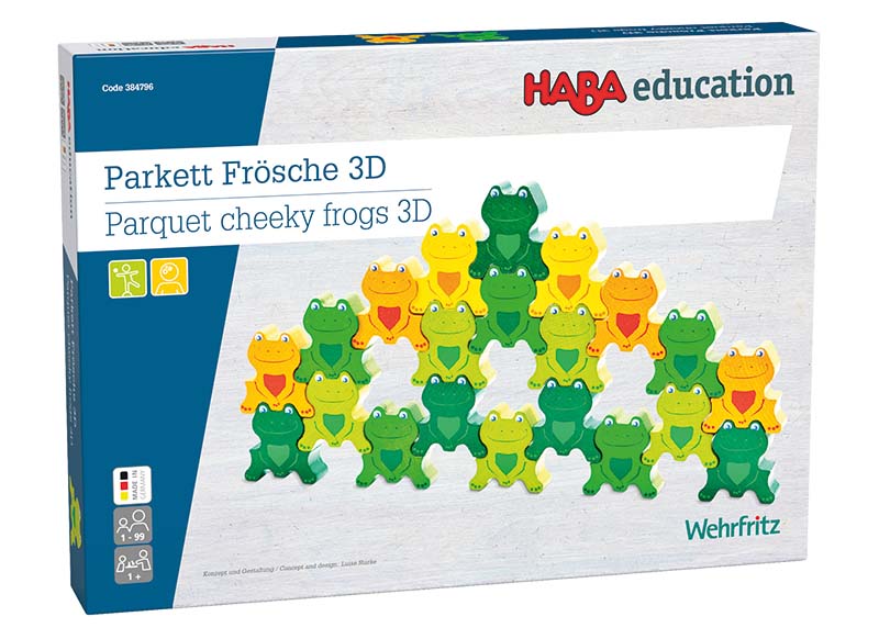 Stapelspel - Haba - stapelbare kikkers - vorm en kleur - per spel