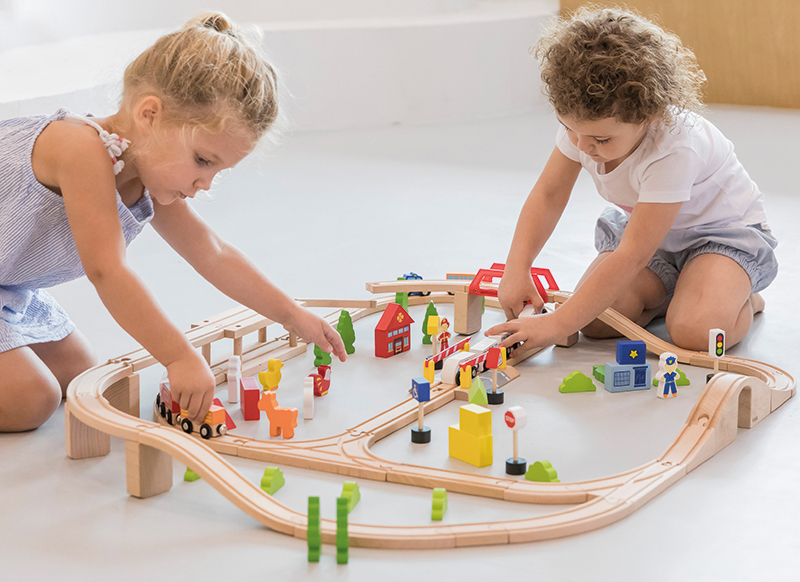 Voertuigen - spoorweg - Viga - trein - station - hout - per set