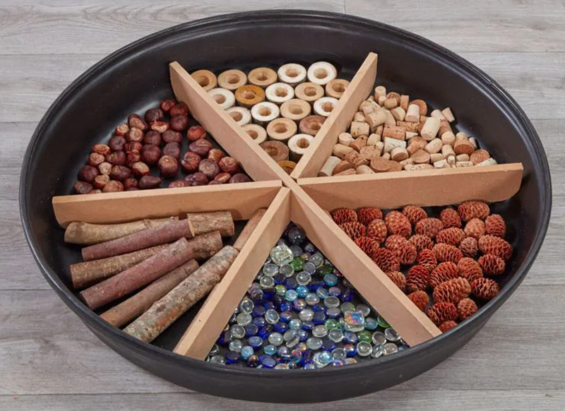Speeltafel - tuff tray - rond -verdeler - per stuk