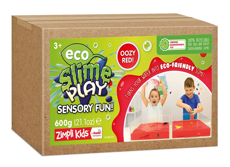 Sensorisch - Zimpli Kids Slime Play Sensory Fun! - rood, groen en blauw - slijm - set van 12