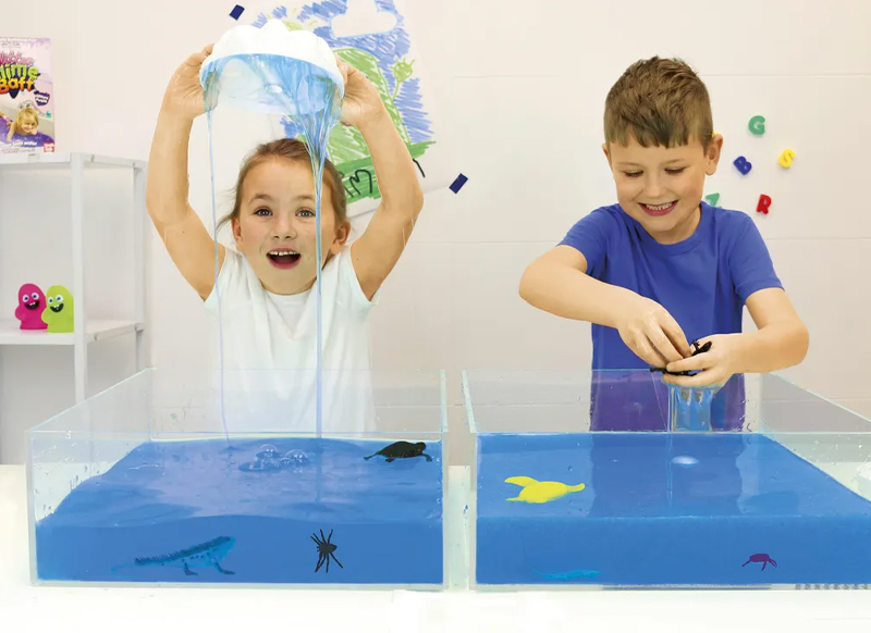 Sensorisch - Zimpli Kids Slime Play Sensory Fun! - rood, groen en blauw - slijm - set van 12