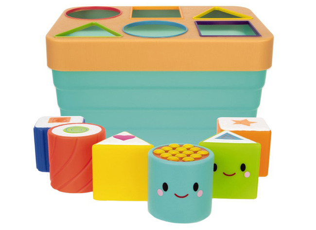 Eerste speelgoed - Sassy - vormen sorteren - sushi sorteerdoos - per stuk