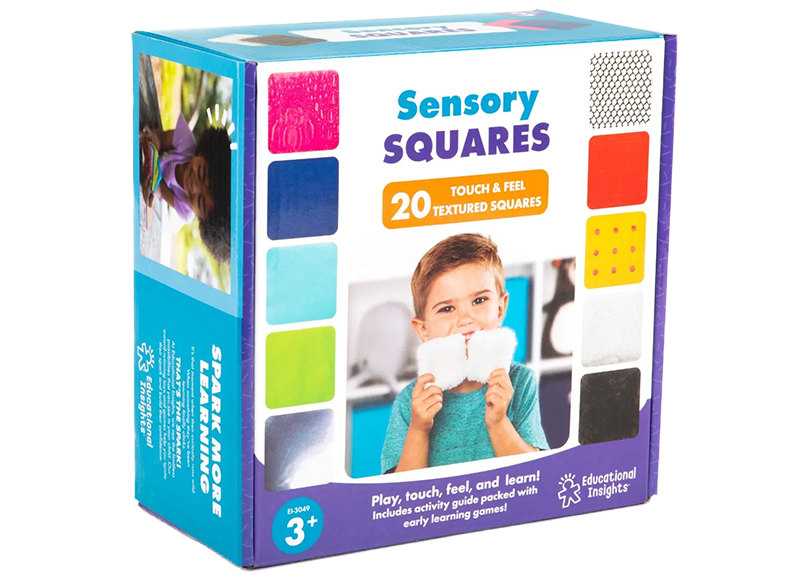 Voelstenen - Educational Insights Sensory Squares - textiel - sensorisch - voelzakje - per set
