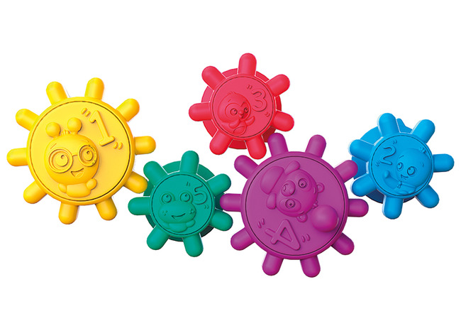 Eerste speelgoed - Stem - Bright Stars - Suction Gears - set van 5