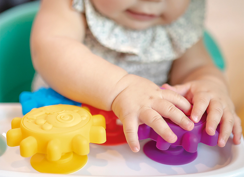 Eerste speelgoed - Stem - Bright Stars - Suction Gears - set van 5