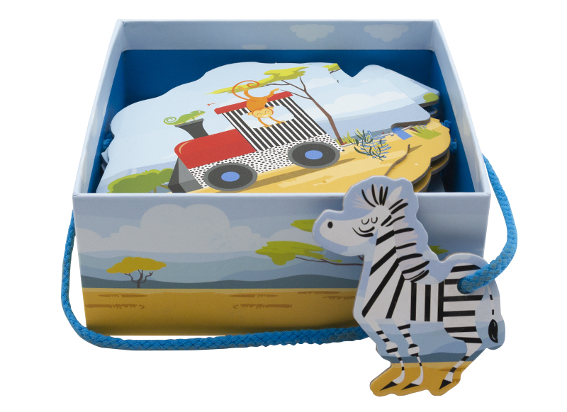 Boek - boek met puzzel - wilde dieren - per stuk