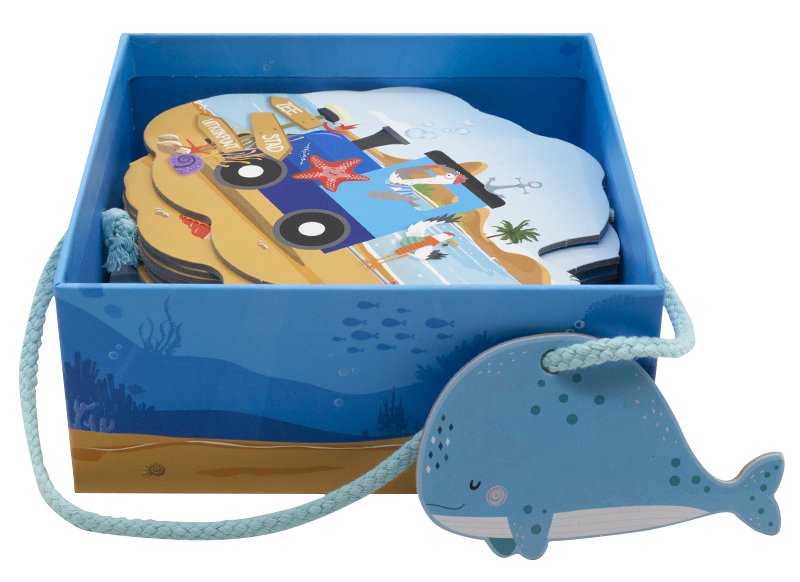 Boek - boek met puzzel - dieren in het water - per stuk