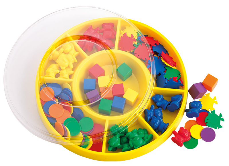 Sorteerspel -  EDX Education - sorteerset - tray - accessoires - set van 133 assorti