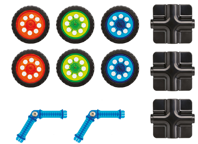 Constructie - magnetisch - geosmart - wheels set