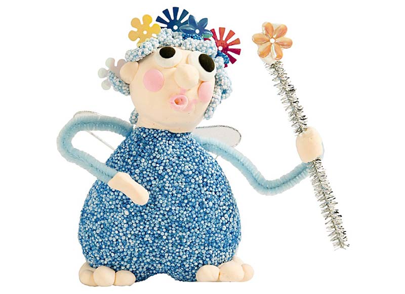 Boetseerklei - Foam Clay - 35 g - glitter - set van 10