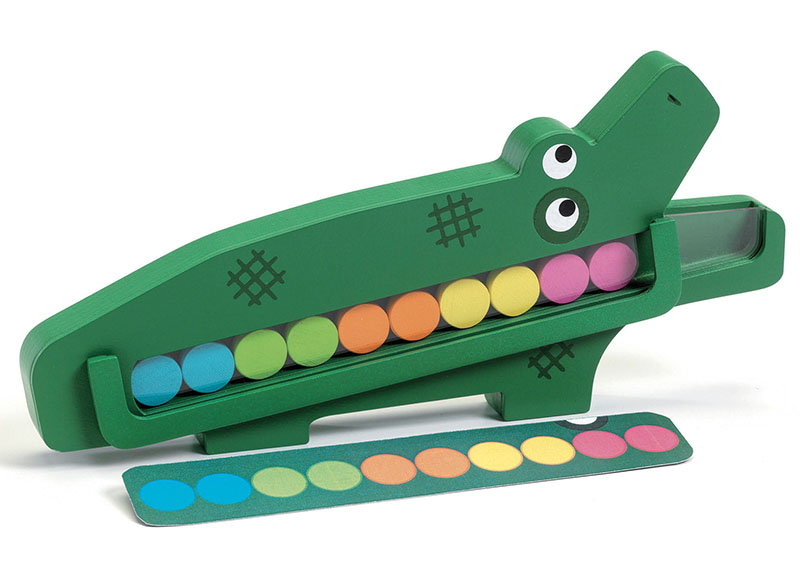 Spel - Spel - kleur en vorm - Djeco Crococroc - kleur - nabootsen - patronen - hout - per spel