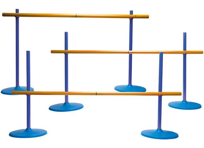 Bewegen - horden - hordenlopen - verstelbaar tot 102 cm - limbo - set van 3