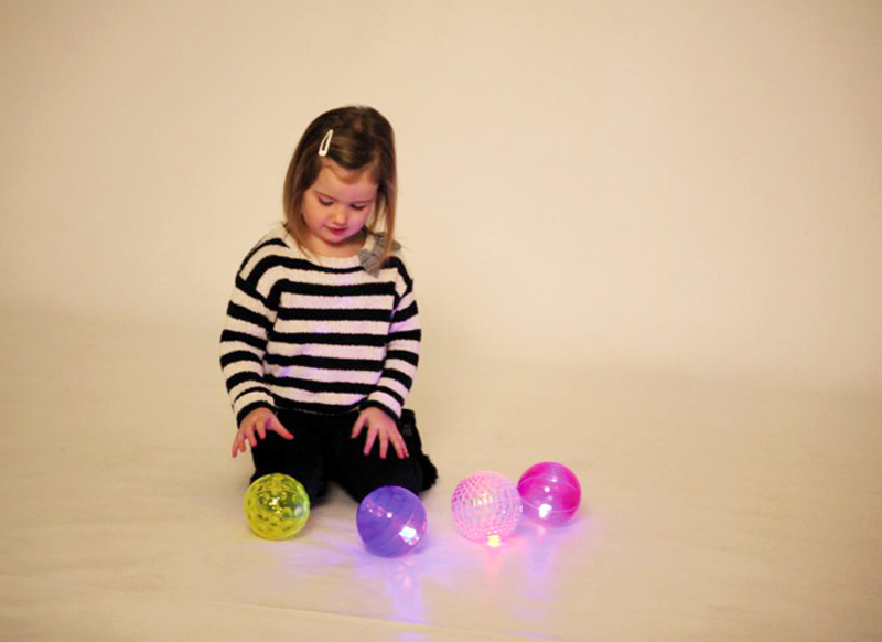 Snoezelmateriaal - tickit - lichtgevende botsballen textuur - set van 4