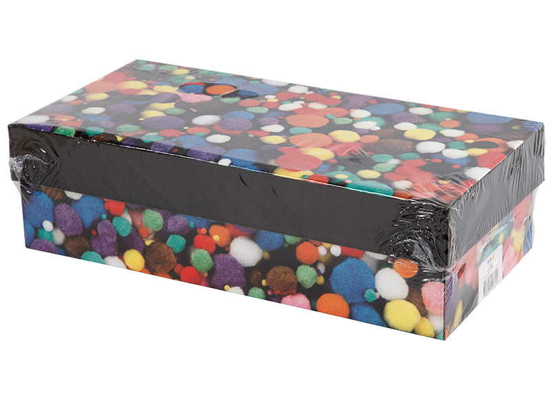 Pompons - opaak - effen - gekleurd - 5-40 mm - decoratie - set van 800 assorti