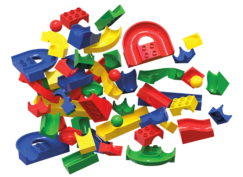Bouwset - blokken - knikkerbaan - blokken - per set
