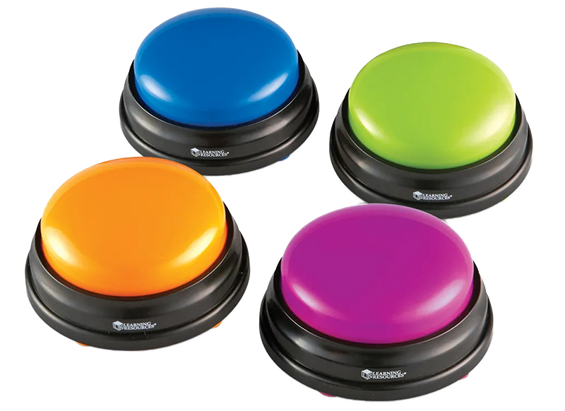 Antwoordknoppen - Learning Resources Answer Buzzers - grappige geluiden - set van 4 assorti