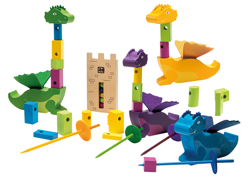 Spel - stapelspel - BS Toys Stack the Dragon - per spel