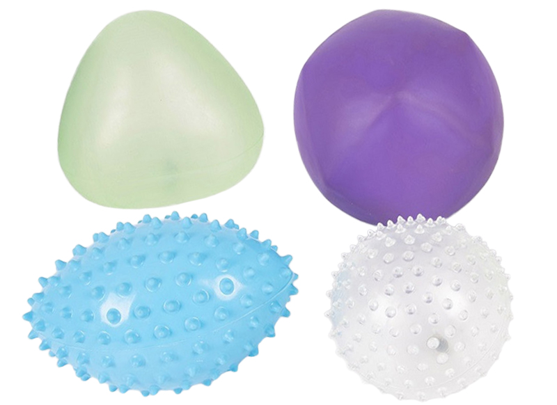 Ontdekken - tickit Odd Balls Set - sensorische ballen - gekke ballen - set van 4