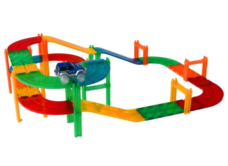 Bouwset - Coblo - racebaan - magnetisch - set van 37