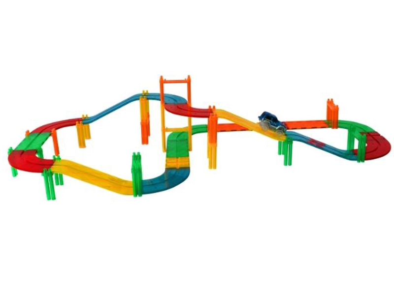 Bouwset - Coblo - racebaan - magnetisch - set van 37
