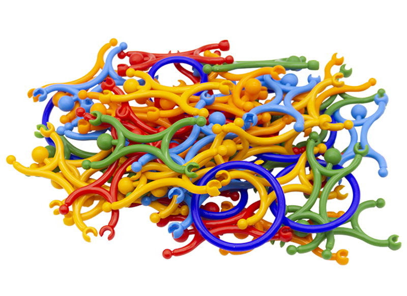 Bouwset - vormen - acrobaten - mannetjes - set van 50 assorti