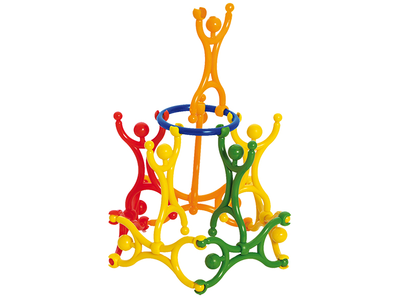 Bouwset - vormen - acrobaten - mannetjes - set van 50 assorti