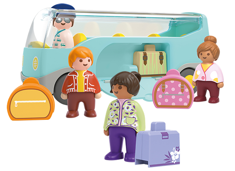 Speelsets - PLAYMOBIL Junior 71682 Autobus - voertuigen - set van 9