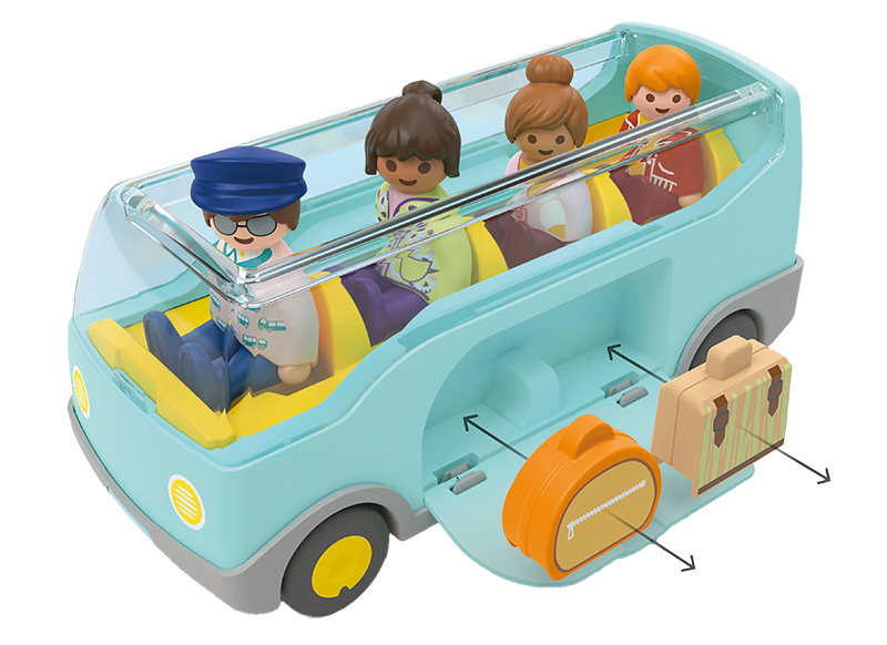 Speelsets - PLAYMOBIL Junior 71682 Autobus - voertuigen - set van 9