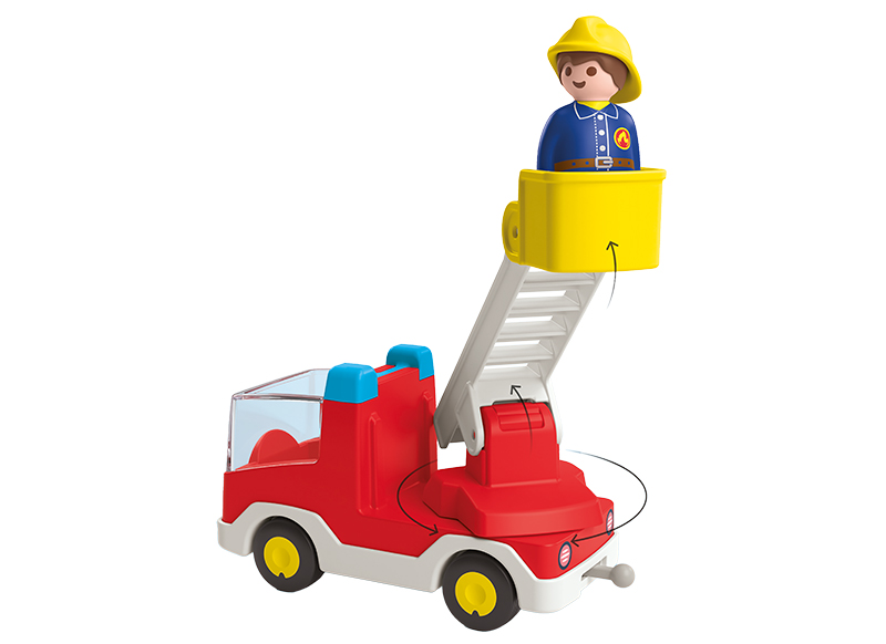 Speelsets - PLAYMOBIL Junior 71683 Brandweerwagen met ladder - brandweer - set van 2