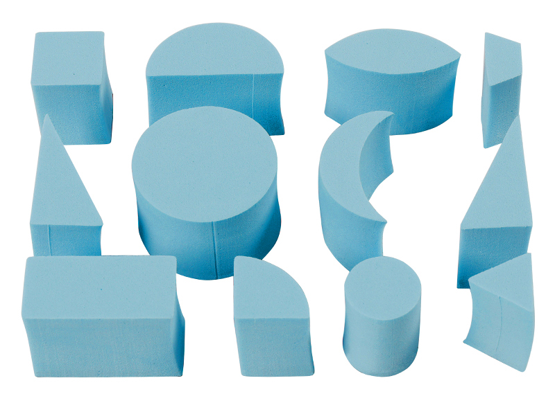 Stempels - foam - geometrische vormen - set van 12 assorti