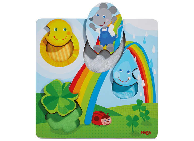 Puzzel - Haba - tactiele puzzel - muis - vormherkenning