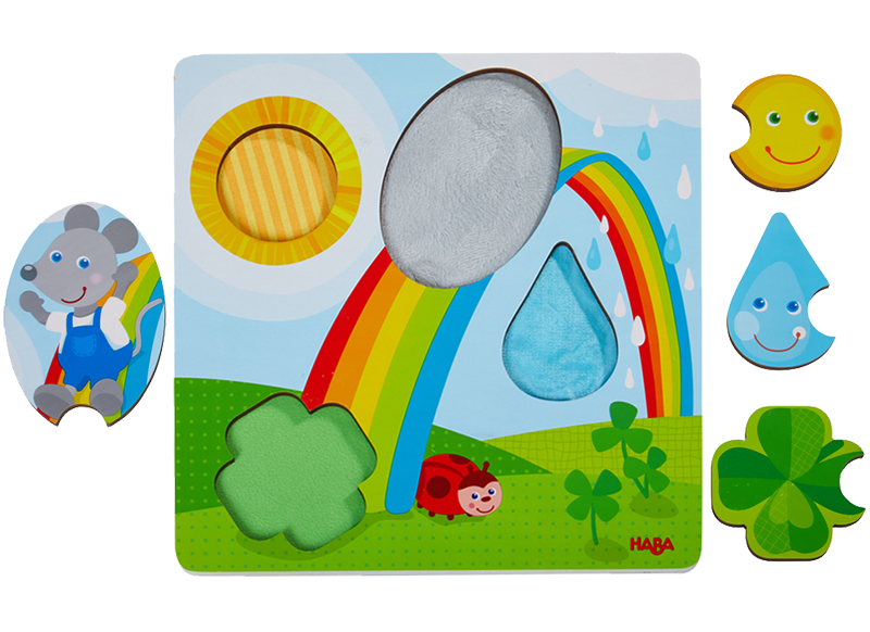 Puzzel - Haba - tactiele puzzel - muis - vormherkenning