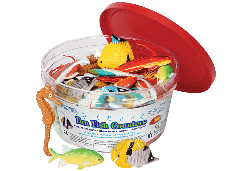 Sorteren - Learning Resources Fun Fish Counters - vissen - set van 60 assorti
