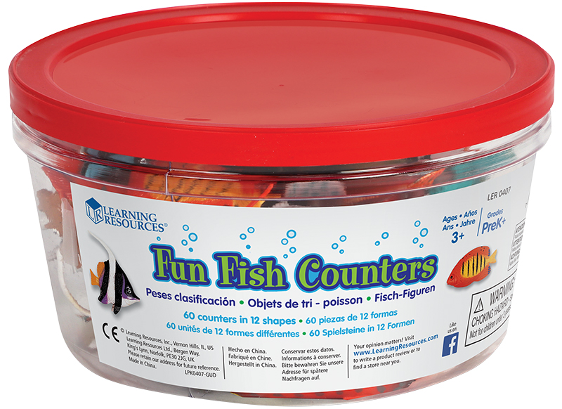 Sorteren - Learning Resources Fun Fish Counters - vissen - set van 60 assorti
