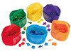 Kleur en vormsorteren - gekleurde sorteermandjes - set van 6