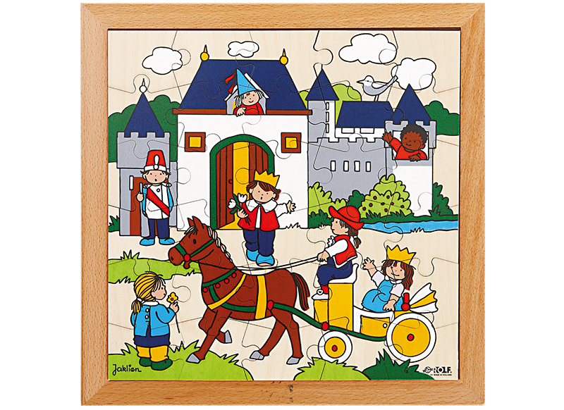 Themapuzzel - Rolf - ridders - piraten - 30 stukjes per puzzel - hout - set van 2 assorti