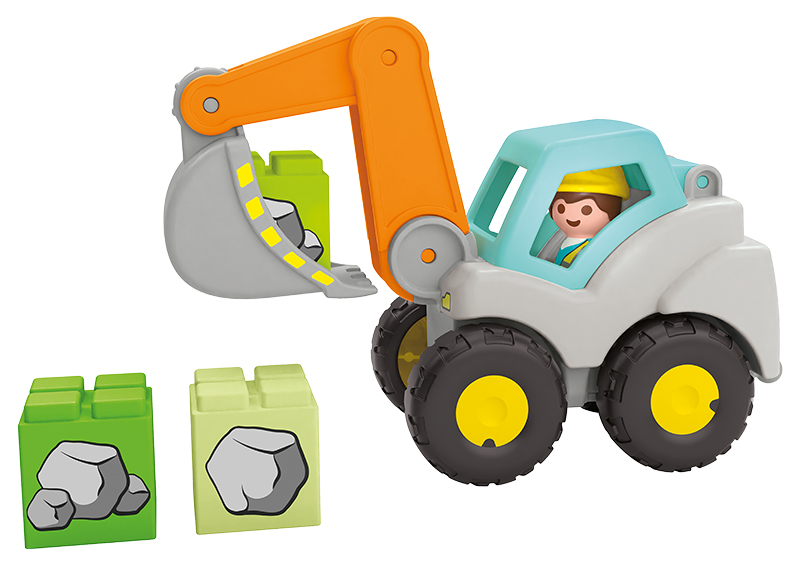 Speelsets - PLAYMOBIL Junior 71684 Graaflader - voertuigen - set van 5
